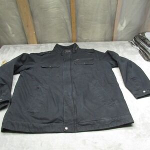 Levis Field Jacket Mens XLT Black Canvas Quilted Lined Rugged Military Utility